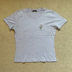 BRANDY MELVILLE BLUE PURPLE FLOWERS TOP